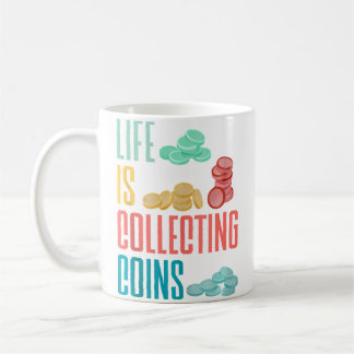 Myntinsamling Numismatiker Numismatik Livet Är Co Kaffemugg