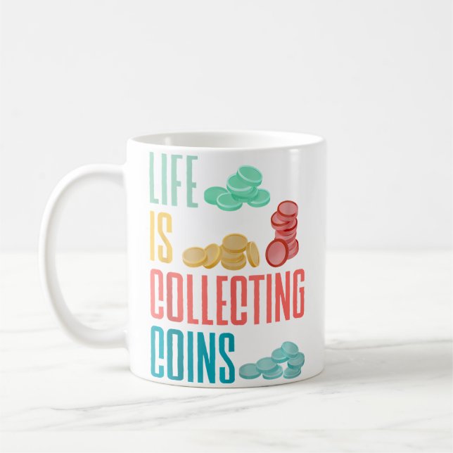 Myntinsamling Numismatiker Numismatik Livet Är Co Kaffemugg (Vänster)