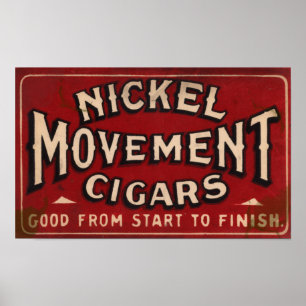 Myntrörelsecigarr 1900 poster