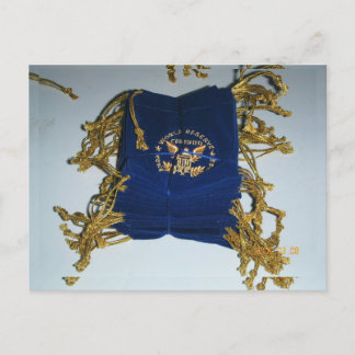 Myntsäck, sammetspolning, Logotyp Skriv ut myntsäc Vykort