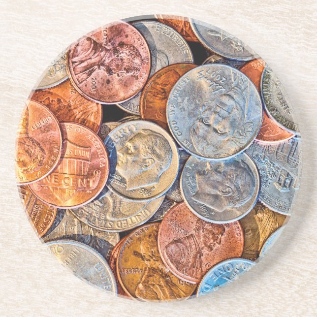 myntvaluta underlägg sandsten (Framsidan)