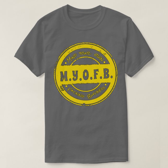 MYOFB-Gult T Shirt (Design framsida)
