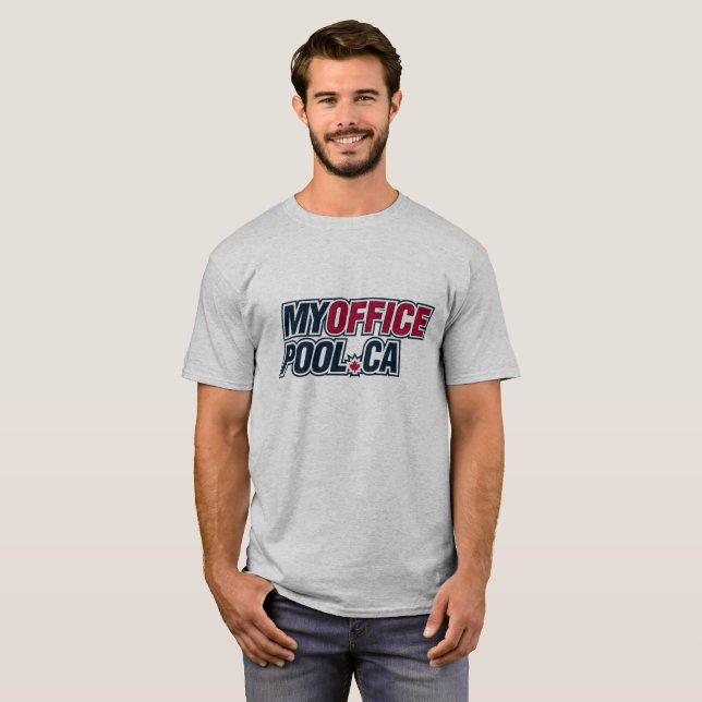 MyOfficePool.ca-manar tänder T-tröja T-shirt (Hel framsida)