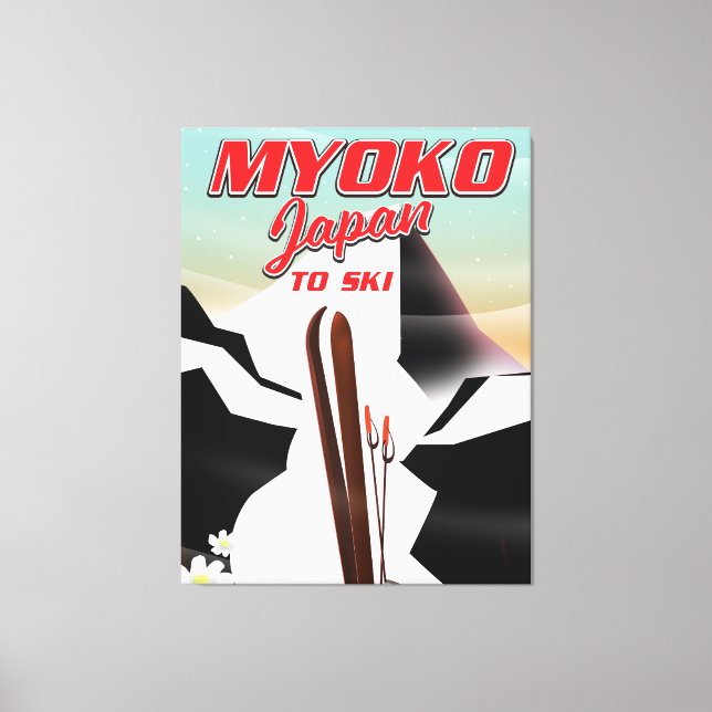 myoko japan ski poster canvastryck (Framsida)