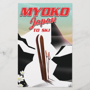 myoko japan ski poster flygblad