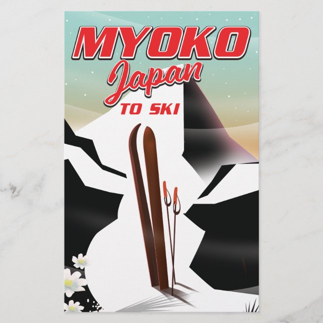 myoko japan ski poster flygblad (Framsidan)