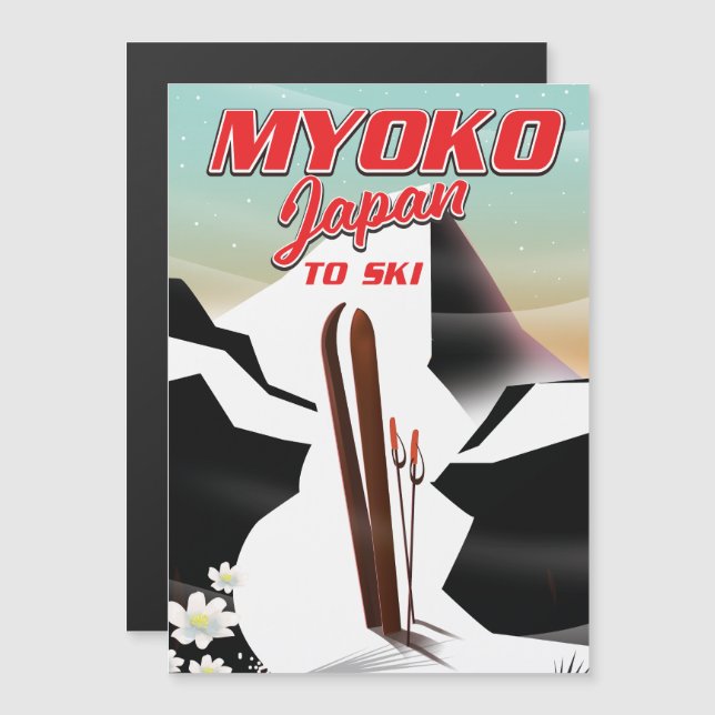 myoko japan skidposter (Fram/baksida)