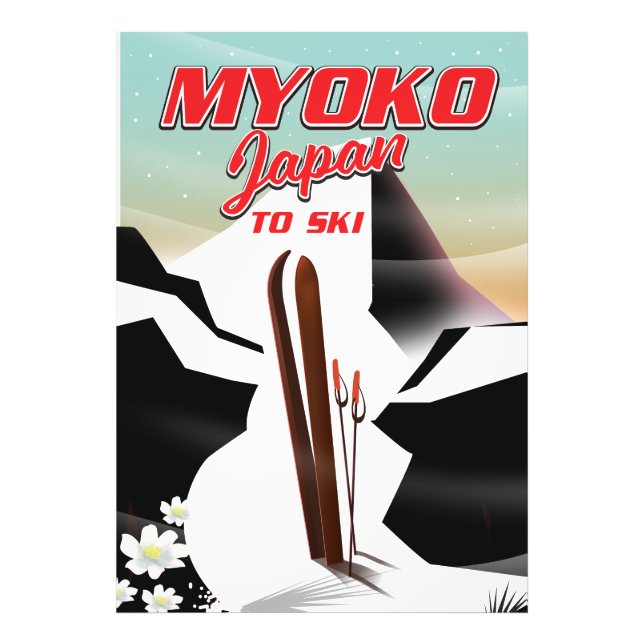 myoko japan skidposter fototryck (Framsidan)