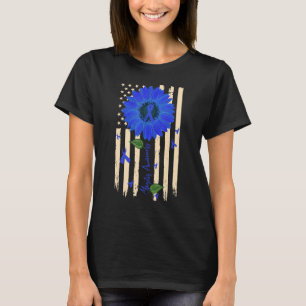 Myositis Awareness Blue Ribbon Solros American T Shirt