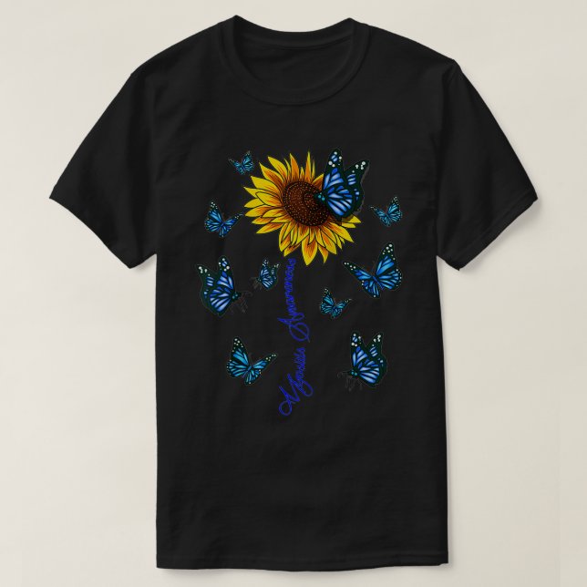 Myositis Awareness Dermatomyositis Related Blue Ri T Shirt (Design framsida)