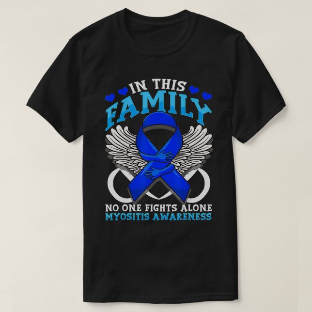Myositis Awareness Dermatomyositis Related Blue Ri T Shirt (Design framsida)