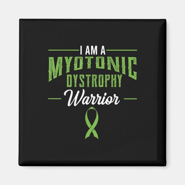 Myotonic Dystrophy Warrior Dm Awareness Ribbon Magnet (Framsidan)
