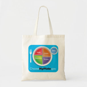 MyPlate matkasse - blått Tygkasse