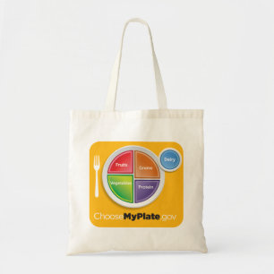 MyPlate matkasse - gult Tygkasse