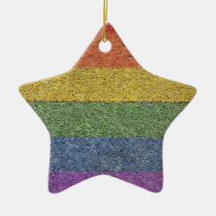 MyPride365 - prydnad "för regnbågetegelsten" Julgransprydnad Keramik