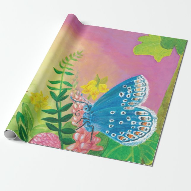 Myra, snigel och Chapmans blåvinge Presentpapper (Utrullad)