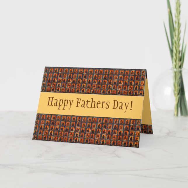 Myriad Buddha Fars dag ~ Card Pappa Religiösa Kort (Framsida)