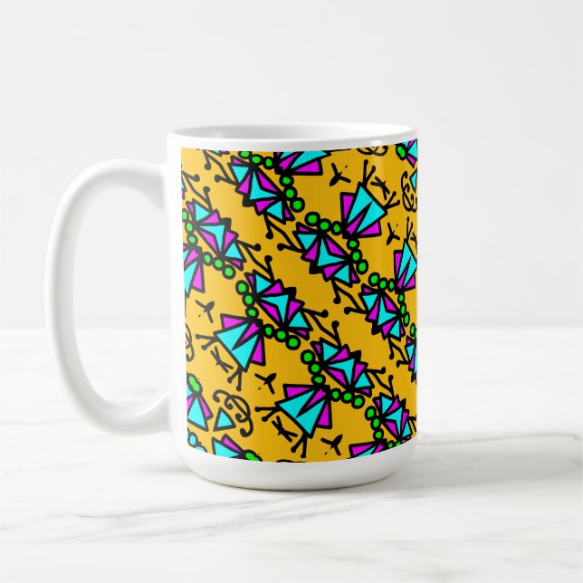 Myrlejonblommor mönster kaffemugg (Vänster)