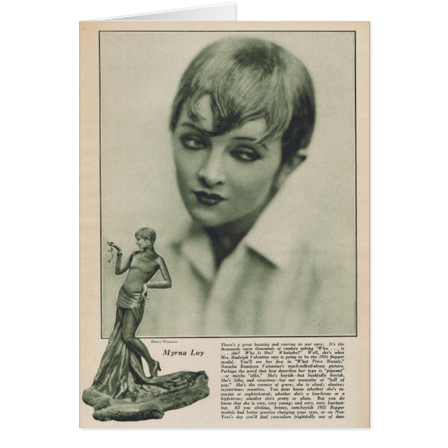 Myrna Loy 1925 Hälsningskort (Framsidan)
