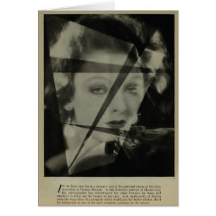 Myrna Loy 1928 vintage porträtt Hälsningskort
