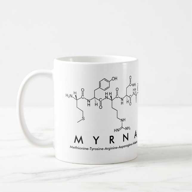Myrna peptide namn mugg (Vänster)