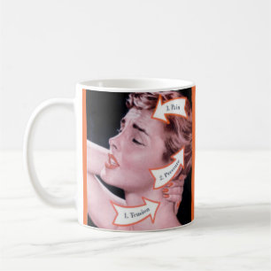 Myrnas att erfara smärtar, pressar och spänniner kaffemugg