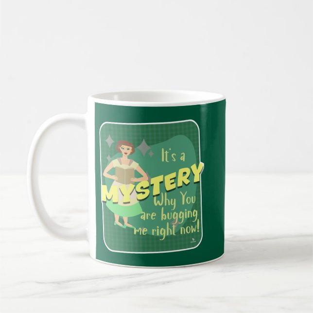 MyRoligt Snarky Retro Reader Housefru Kaffemugg (Vänster)