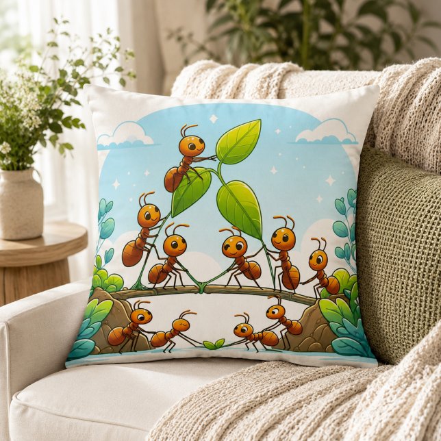 Myror i Underlandet Kudd Kudde (Ants in Wonderland Pillow)