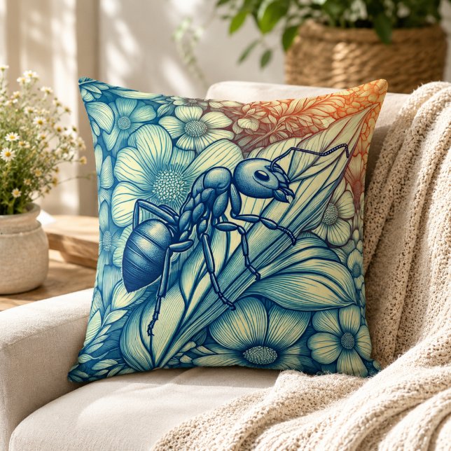 Myror i Underlandet Kudd Kudde (Ants in Wonderland Pillow)