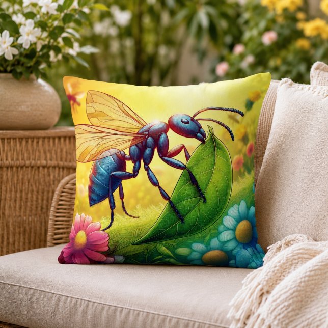 Myror i Underlandet Kudd Kudde (Ants in Wonderland Pillow)