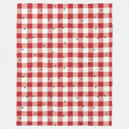 Myror på en picknick - ullfilt fleecefilt