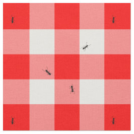 Myror på Gingham kontrollerar Lifesize Tyg