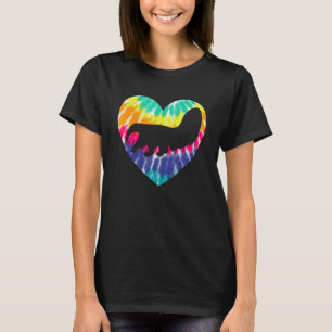 Myrpiggs hjärta med Tie Dye-utskrift för myrpiggse T Shirt