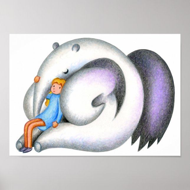 Myrpiggsvin och flicka. poster (Framsidan)