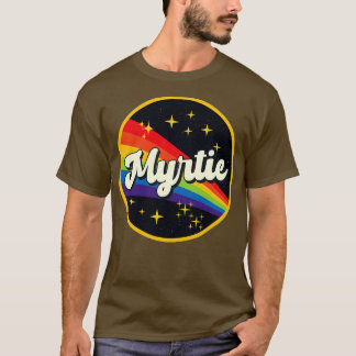 Myrtie Rainbow in Space Vintage Stil T Shirt