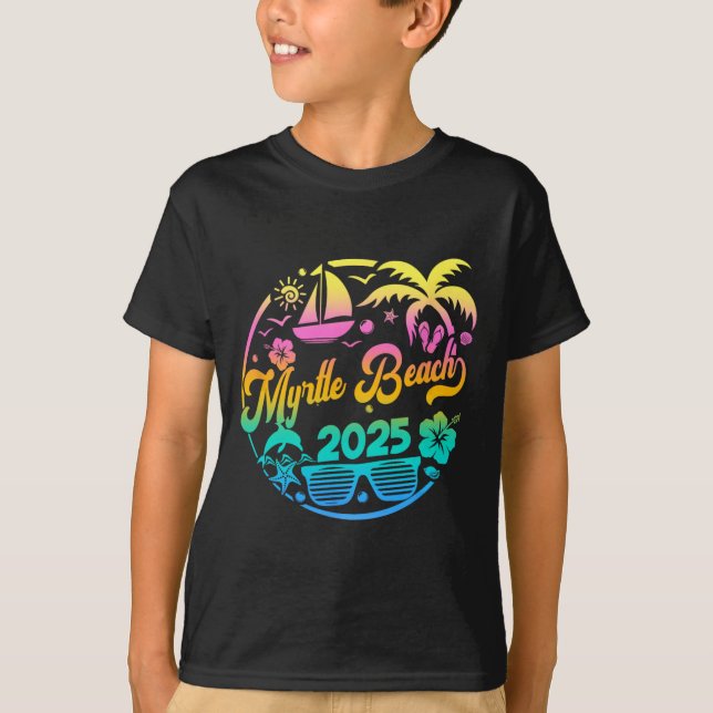 Myrtle Beach 2025 Family Vacation Beach Matching G T Shirt (Framsida)