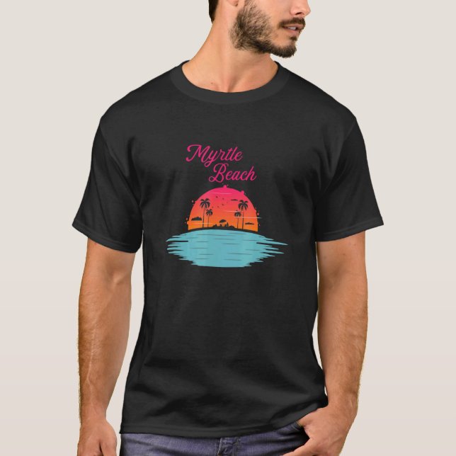 Myrtle Beach Atlantic Coast South Carolina Summer  T Shirt (Framsida)