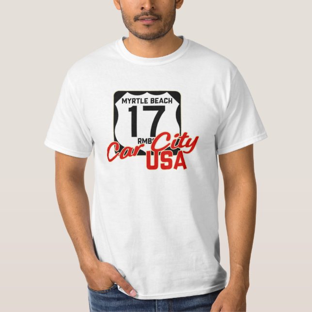 Myrtle Beach Car City USA T Shirt (Framsida)