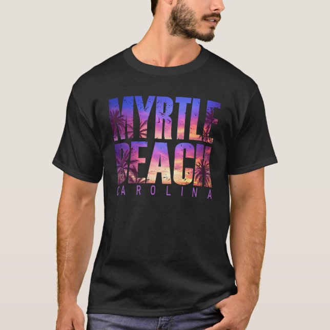 Myrtle Beach Carolina Summer Vacation Matching Fam T Shirt (Framsida)
