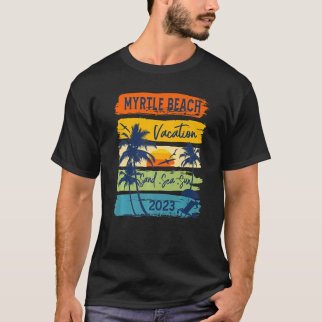 Myrtle Beach Carolina Vacation 2023 Family Group S T Shirt (Framsida)