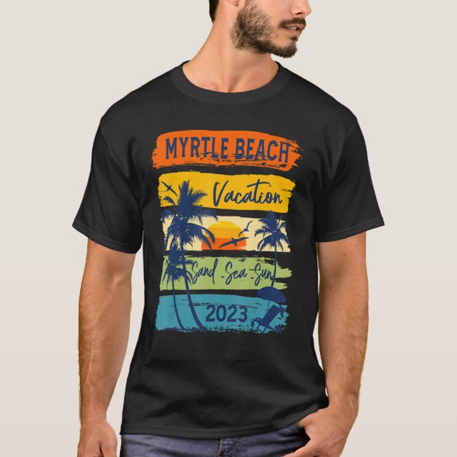 Myrtle Beach Carolina Vacation 2023 Family Group S T Shirt (Framsida)