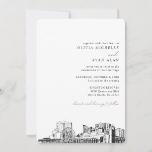 Myrtle Beach Destination Wedding bjudande Inbjudningar