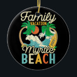 Myrtle Beach Family Vacation 2023 Matching Retro C Julgransprydnad Keramik<br><div class="desc">Myrtle Beach Family Vacation 2023 Matching Retro Cousin</div>