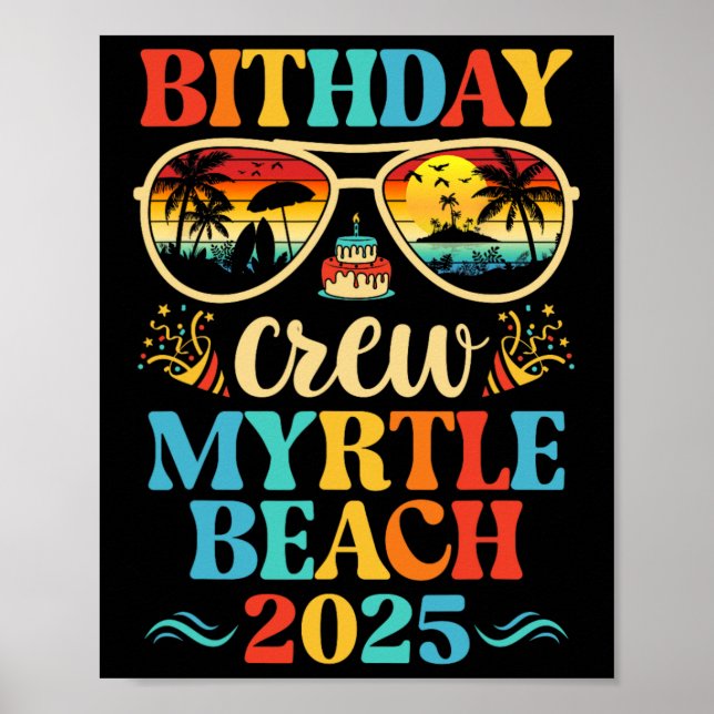 Myrtle Beach Födelsedags Crew Semester Kryssning 2 Poster (Framsidan)