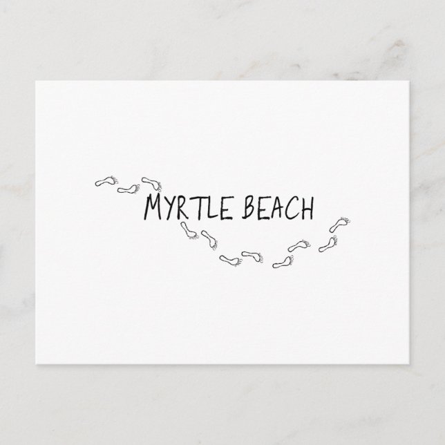 Myrtle Beach Footprint Vykort (Framsida)