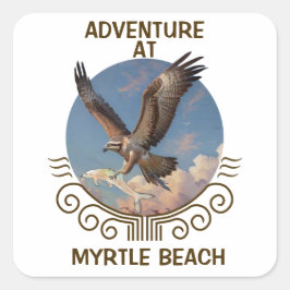 Myrtle beach fyrkantigt klistermärke