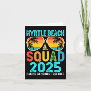 Myrtle Beach-gänget 2025 Semester Vänner Familj Ma Kort