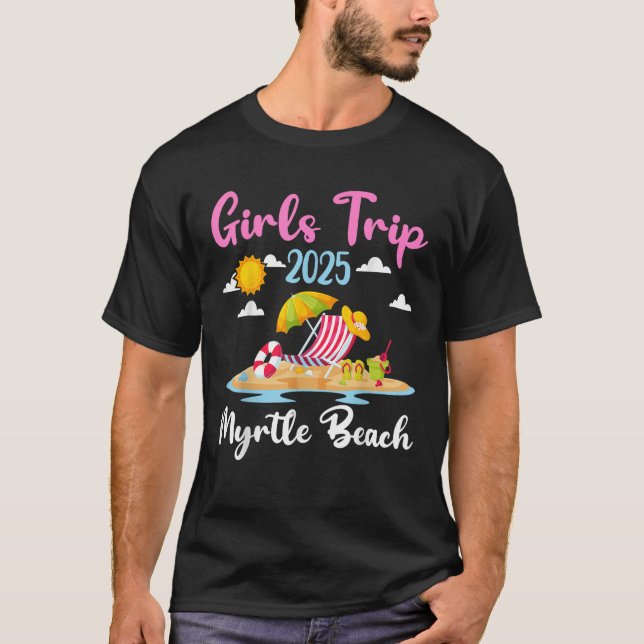 Myrtle Beach Girls Resa 2025, sommarsemester T Shirt (Framsida)