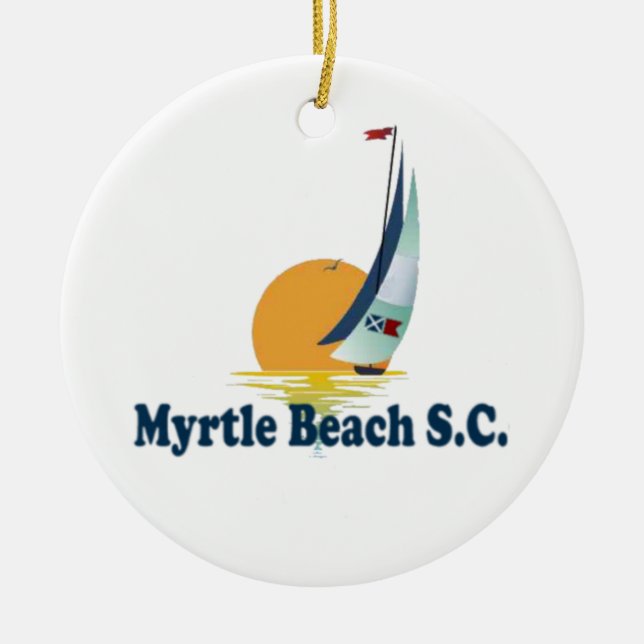 Myrtle Beach. Julgransprydnad Keramik (Framsidan)