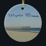 Myrtle Beach Julgransprydnad Keramik<br><div class="desc">Detta är ett härligt beskådar från boardwalken på Myrtle Beach,  SC.</div>